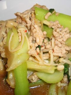 チンゲン菜とひき肉の中華風炒め-レシピのメイン写真