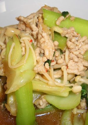 チンゲン菜とひき肉の中華風炒め-レシピのメイン写真