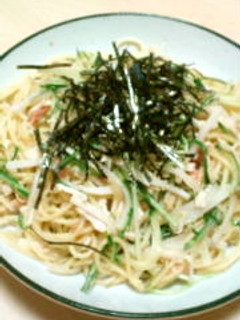 梅とささみの残り野菜パスタ-レシピのメイン写真