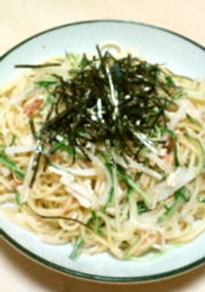梅とささみの残り野菜パスタ-レシピのメイン写真