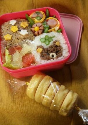リラックマのそぼろ弁当（キャラ弁）-レシピのメイン写真