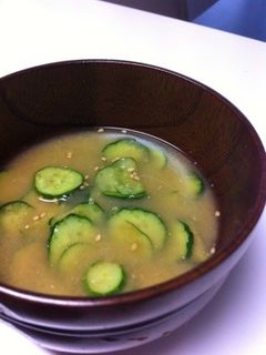 冷汁風♫冷たい胡瓜のお味噌汁☆-レシピのメイン写真