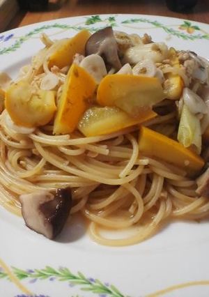 料理のための清酒を使って和風パスタ-レシピのメイン写真