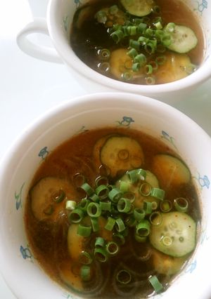 キムチの素で春雨の冷製スープ-レシピのメイン写真