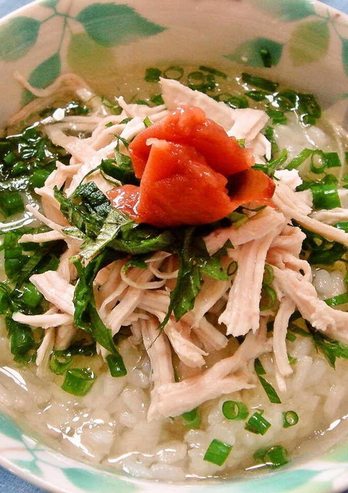 蒸し鶏の冷たいお茶漬け-レシピのメイン写真