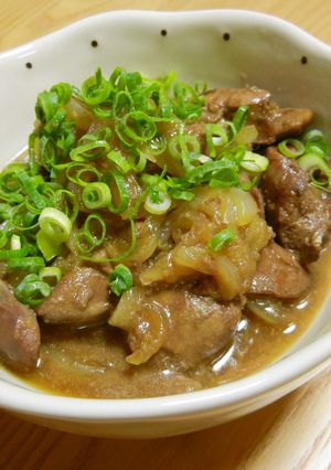 鶏レバーの生姜と玉ねぎたっぷり煮❀-レシピのメイン写真