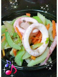 いかとセロリのレモンマスタード炒め-レシピのメイン写真