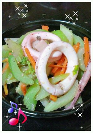 いかとセロリのレモンマスタード炒め-レシピのメイン写真