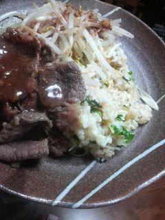 わさびソースの焼肉薬味ライス-レシピのメイン写真