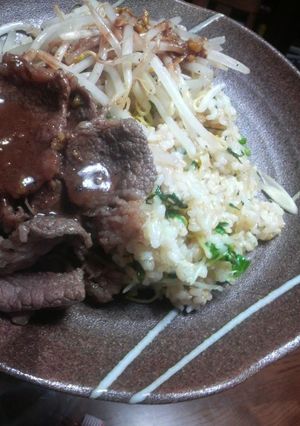 わさびソースの焼肉薬味ライス-レシピのメイン写真