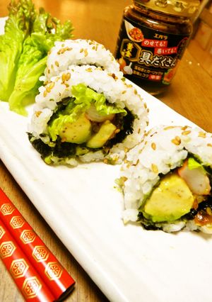 カリフォルニアロール　焼肉のたれ巻き-レシピのメイン写真