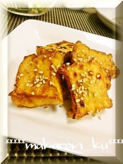 簡単!焼肉のタレで焼き厚揚げ♪-レシピのメイン写真