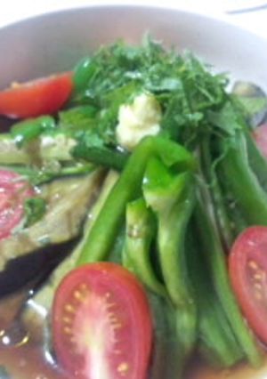 夏野菜のぶっかけそうめん-レシピのメイン写真