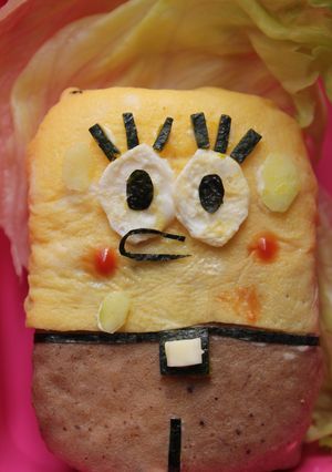 ＊キャラ弁＊　スポンジボブ-レシピのメイン写真