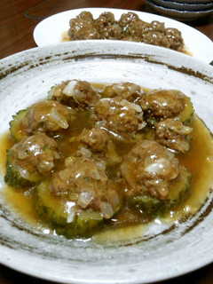 ゴーヤの肉詰めレンジ蒸し-レシピのメイン写真