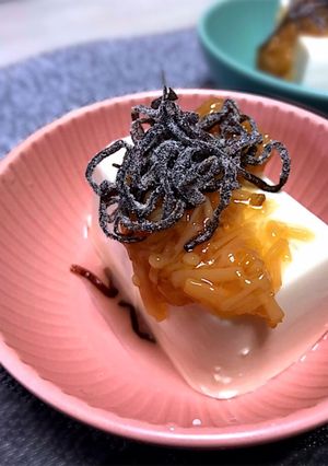 ＊なめ茸と塩昆布のお手軽冷や奴＊-レシピのメイン写真