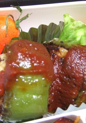 お弁当やお子様用に☆ピーマンのひき肉詰め-レシピのメイン写真