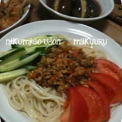 รูปของ 野菜たっぷり！夏の肉味噌ピリ辛うどん