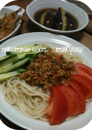 野菜たっぷり！夏の肉味噌ピリ辛うどん-レシピのメイン写真