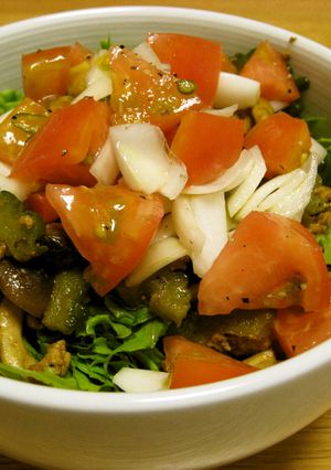 夏野菜の簡単タコライス-レシピのメイン写真