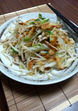もやしと豚肉の塩にんにく炒め-レシピのメイン写真