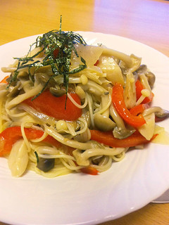 きのこの冷製パスタ 梅風味-レシピのメイン写真