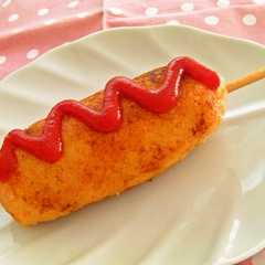 รูปของ ご飯で☆アメリカンドック？！