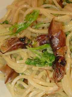 水菜とホタルイカのクリームパスタ-レシピのメイン写真