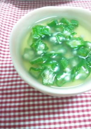 冷製おくらのあんかけ茶碗蒸し-レシピのメイン写真