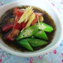 รูปของ 夏野菜でもずく