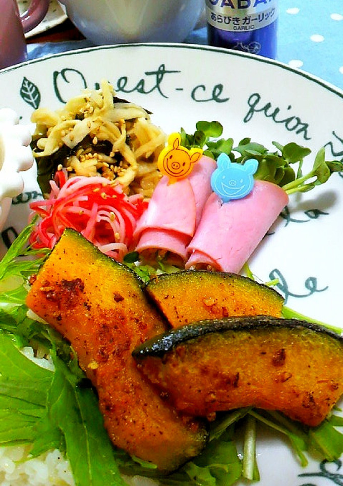南瓜のガーリックマヨ焼き-レシピのメイン写真
