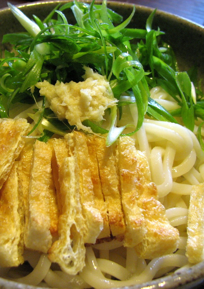 焼きあぶらげと九条ネギの冷やしうどん-レシピのメイン写真