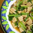 こうや豆腐としめじと小松菜の煮浸し