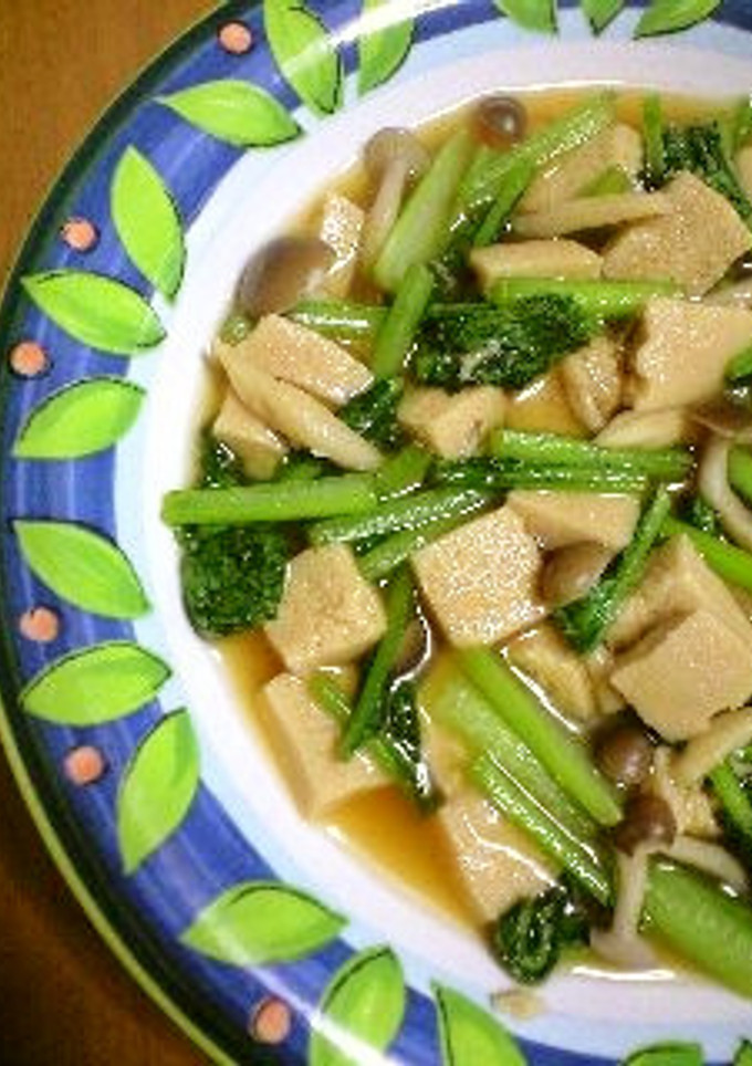 こうや豆腐としめじと小松菜の煮浸し-レシピのメイン写真