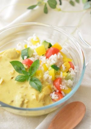 夏の冷たいサラダチキンカレー☆-レシピのメイン写真