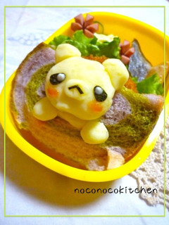 パンからひょっこり♡くまさん♡キャラ弁-レシピのメイン写真