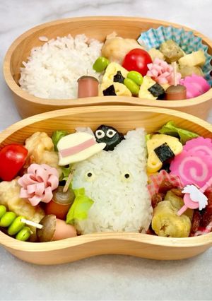 小トトロ弁当⭐︎キャラ弁　秋の遠足-レシピのメイン写真