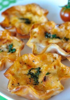 餃子の皮でチキンカップPizza♪-レシピのメイン写真