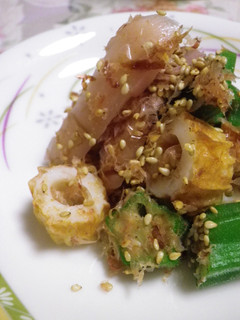 食感がイイ生姜と竹輪オクラのかつお和え☆-レシピのメイン写真