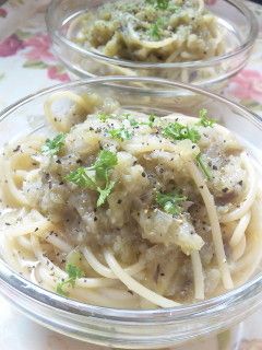 ナスと玉ねぎの冷たいスープパスタサラダ-レシピのメイン写真