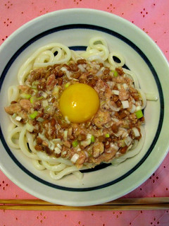 簡単&超美味しい☆鯖と納豆の混ぜうどん☆-レシピのメイン写真
