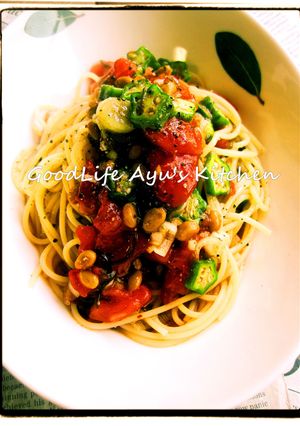 夏美人！トマトともずくの冷製パスタ-レシピのメイン写真