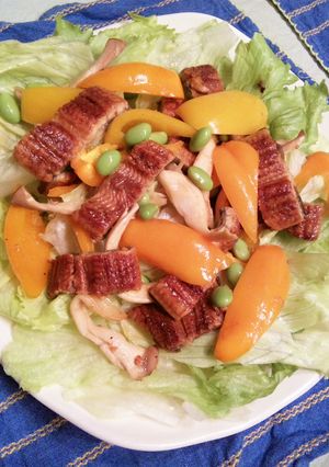 朝から元気！鰻と夏野菜の彩りサラダ-レシピのメイン写真
