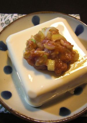 梅ねぎ味噌のせ豆腐-レシピのメイン写真
