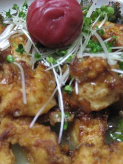 ささみのから揚げ(梅肉あんかけ)-レシピのメイン写真