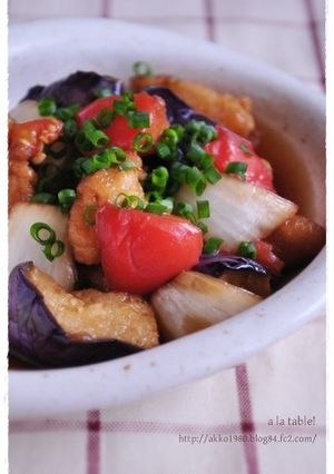 茄子とささみのトマト南蛮-レシピのメイン写真