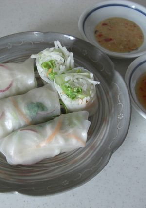 生春巻き☆たっぷり野菜と寿司飯で-レシピのメイン写真