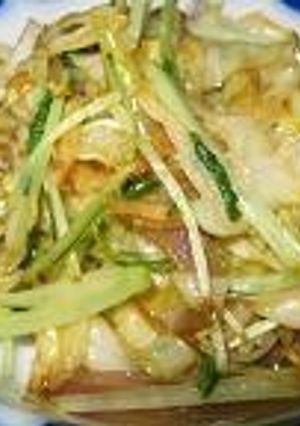 夏にさっぱり！ミョウガと水菜の炒め物-レシピのメイン写真