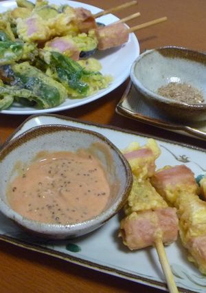 ソーセージとチーズのイタリアン串天-レシピのメイン写真