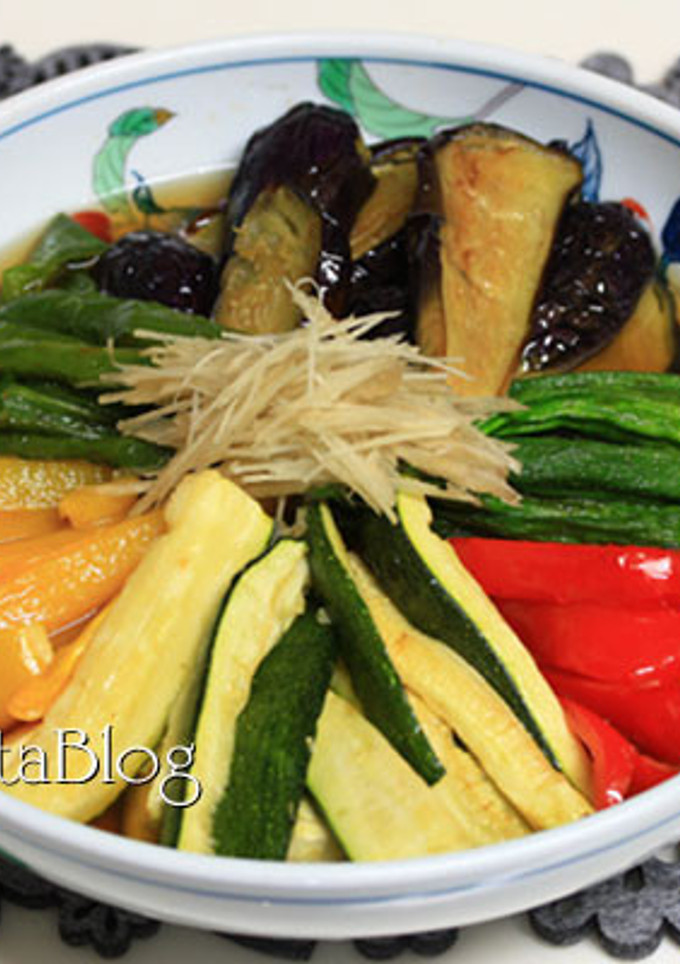夏野菜の揚げびたし-レシピのメイン写真